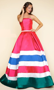 Vestido color lipstick corte princesa - Laila's Dress