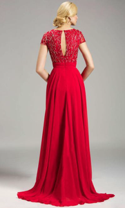 Vestido rojo con manga corta - Laila's Dress