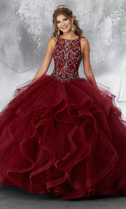 Vestido de XV años color sangría - Laila's Dress
