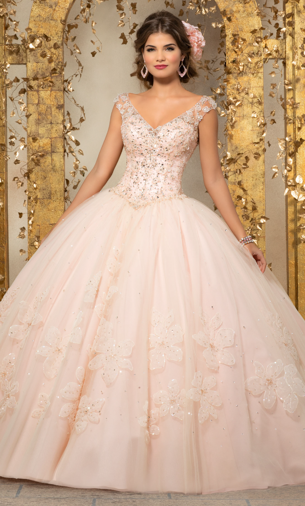 Vestido de XV años color Blush corte princesa - Laila's Dress