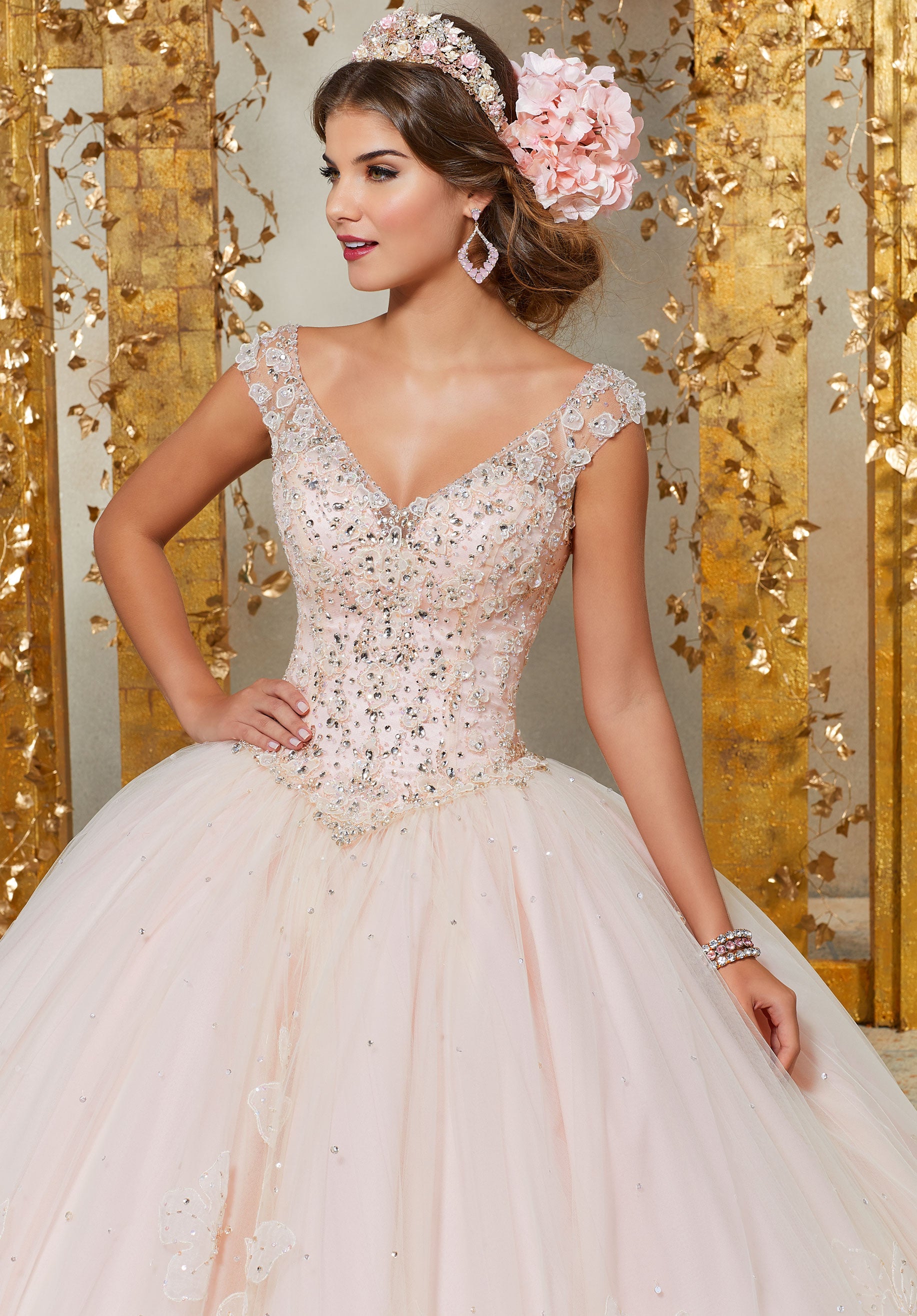 Vestido de XV años color Blush corte princesa - Laila's Dress