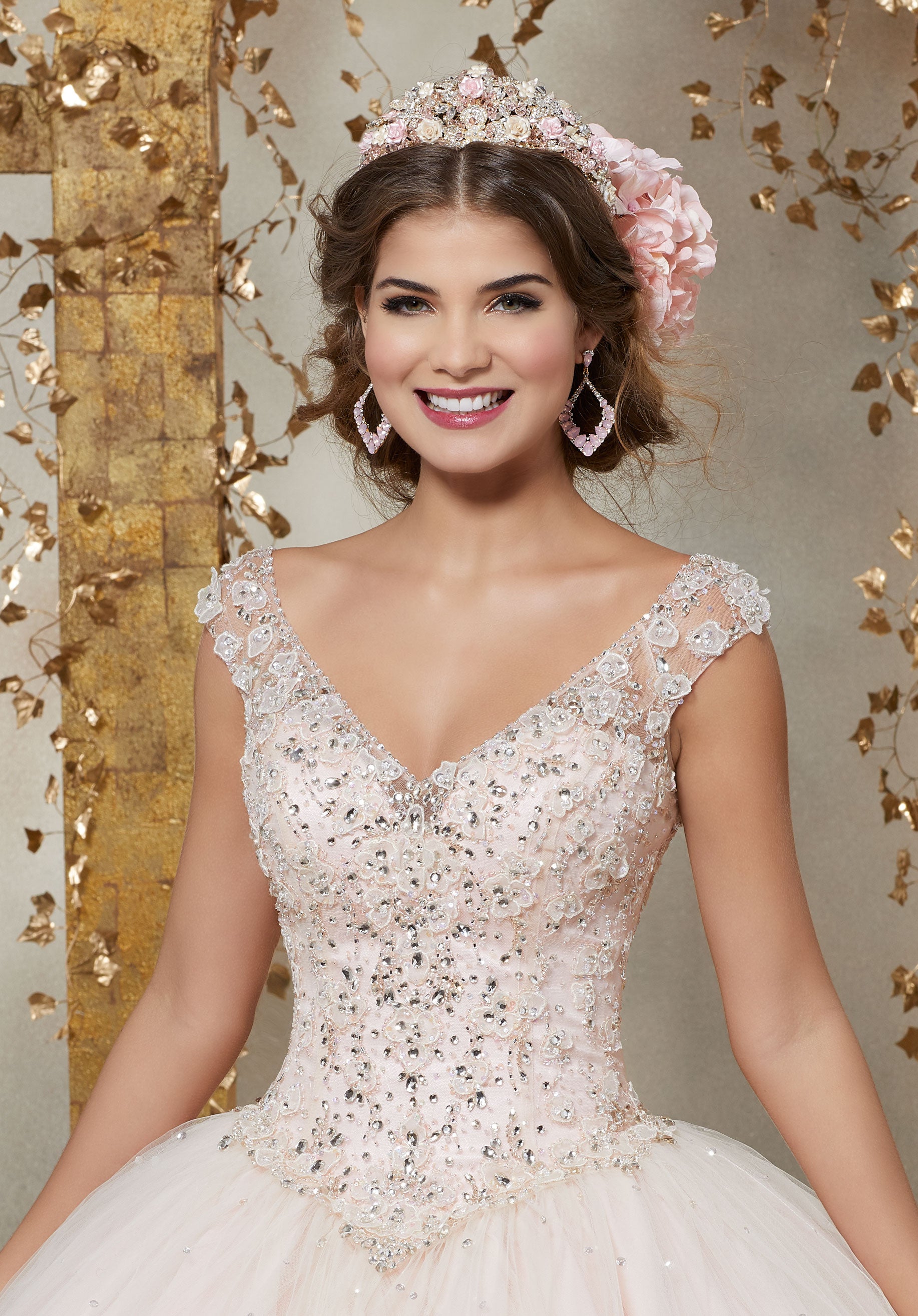 Vestido de XV años color Blush corte princesa - Laila's Dress