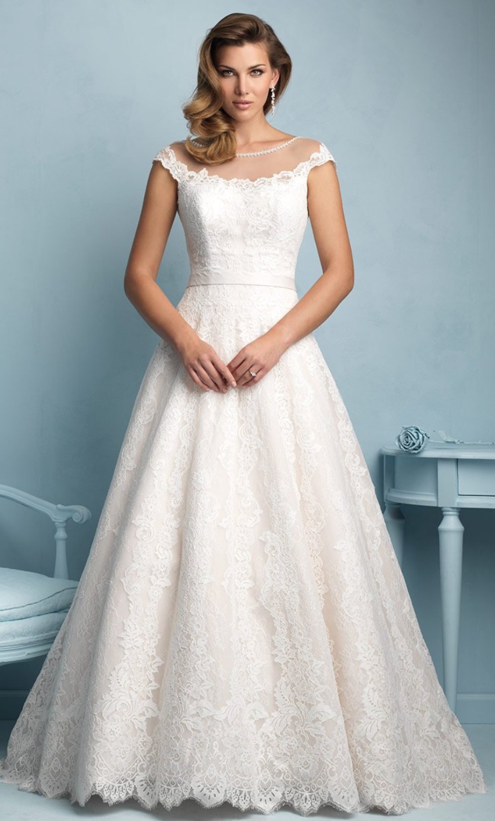 Vestido nupcial ivory escote ilusión - Laila's Dress