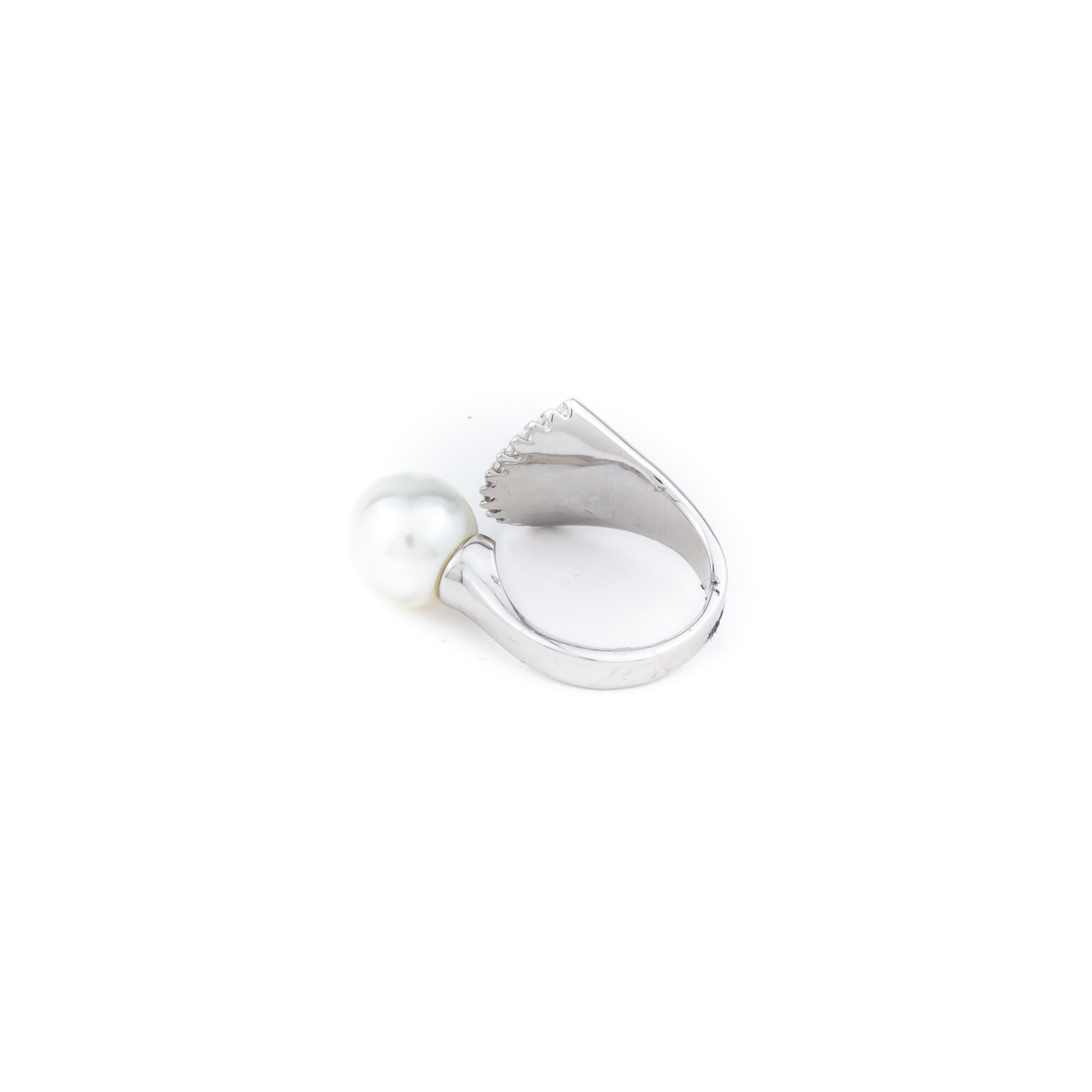 Anillo envolvente de perla y brillantes - Laila's Dress