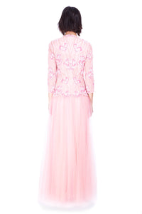 Vestido color rosa Manga tres cuartos - Laila's Dress