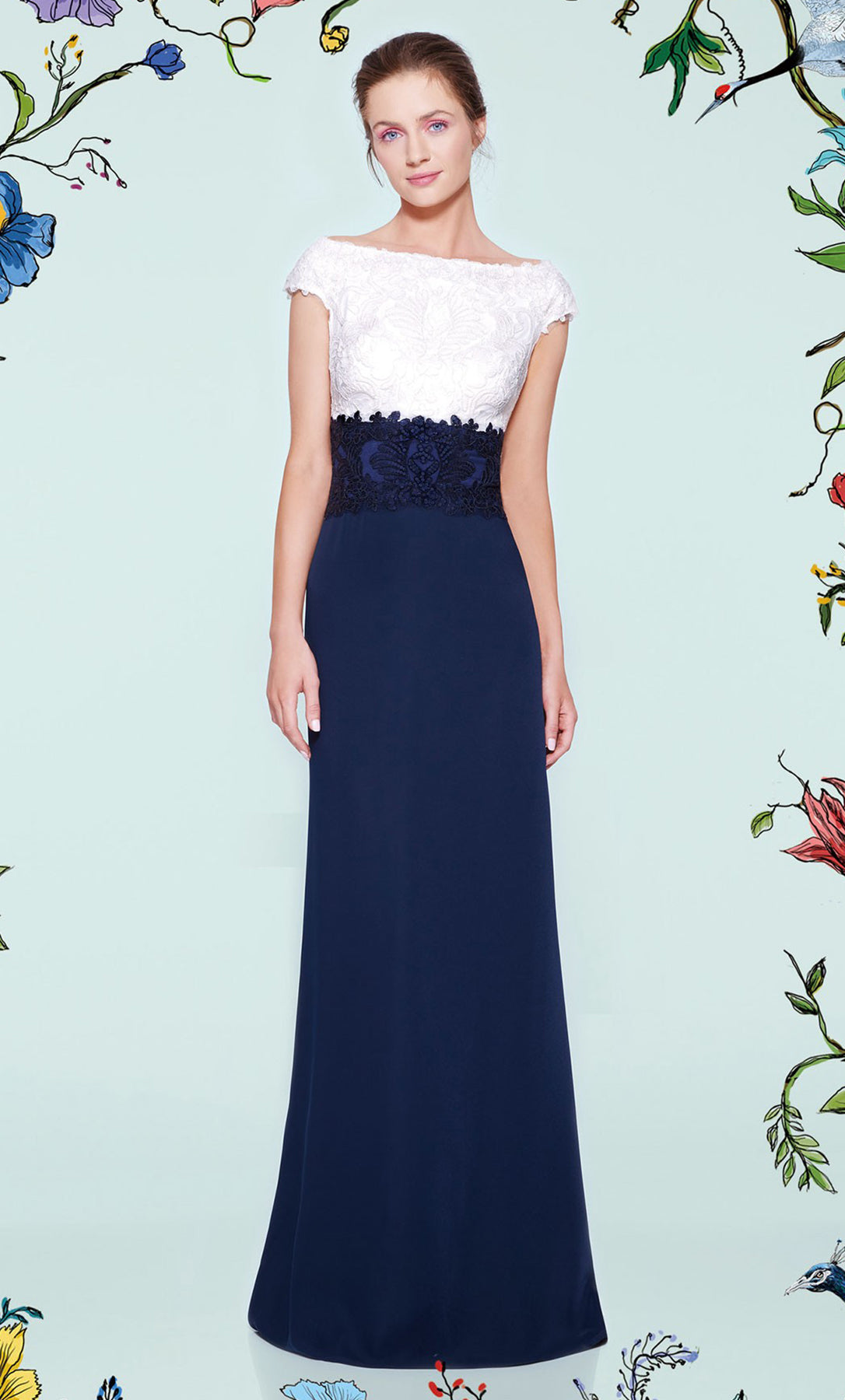 Tadashi Shoji largo con manga corta - Laila's Dress