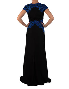 Vestido recto negro y azul - Laila's Dress