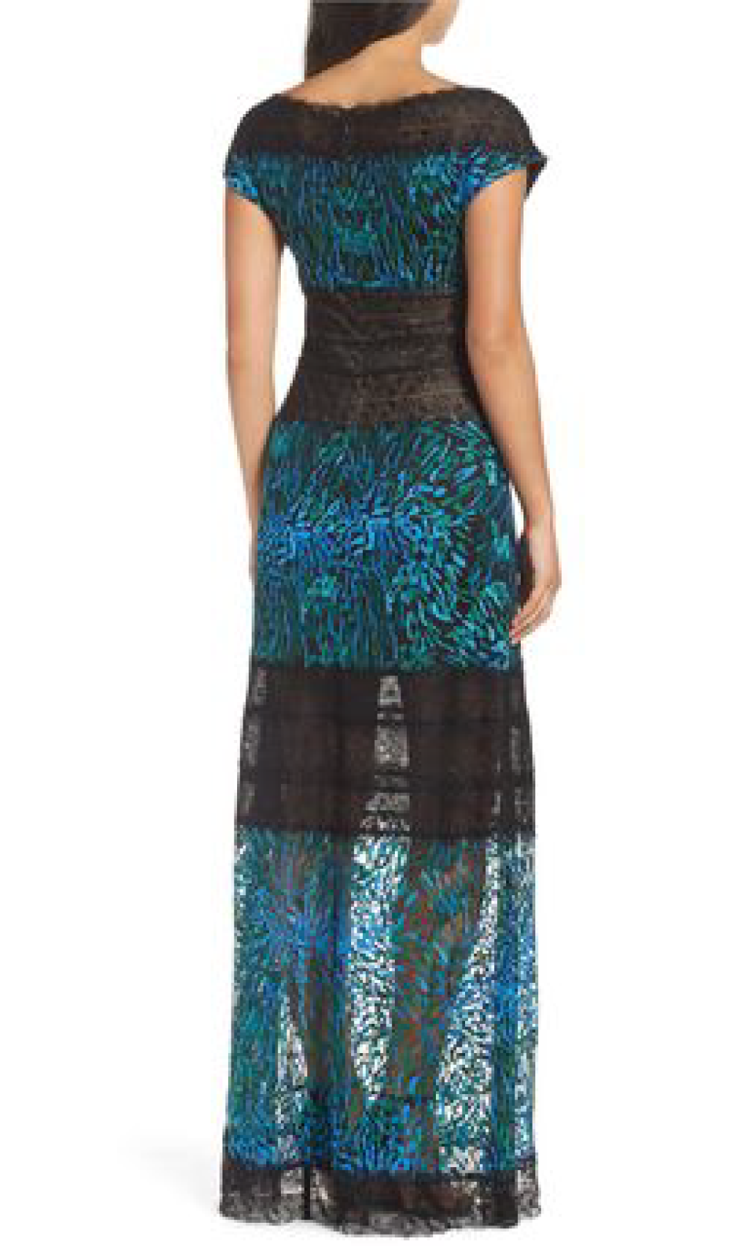 Vestido Tadashi shoji con transparencia en falda - Laila's Dress