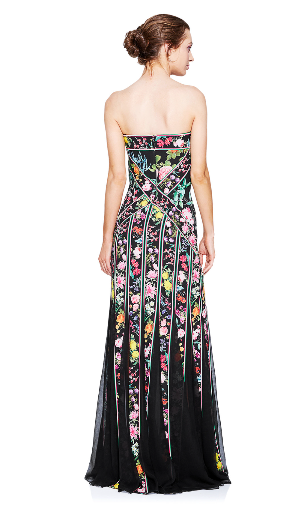 Vestido negro multicolor escote recto - Laila's Dress