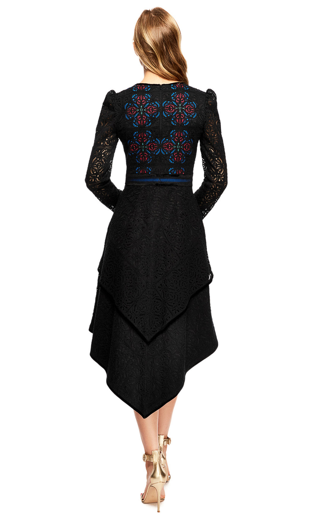 Vestido corto falda asimétrica Tadashi Shoji - Laila's Dress