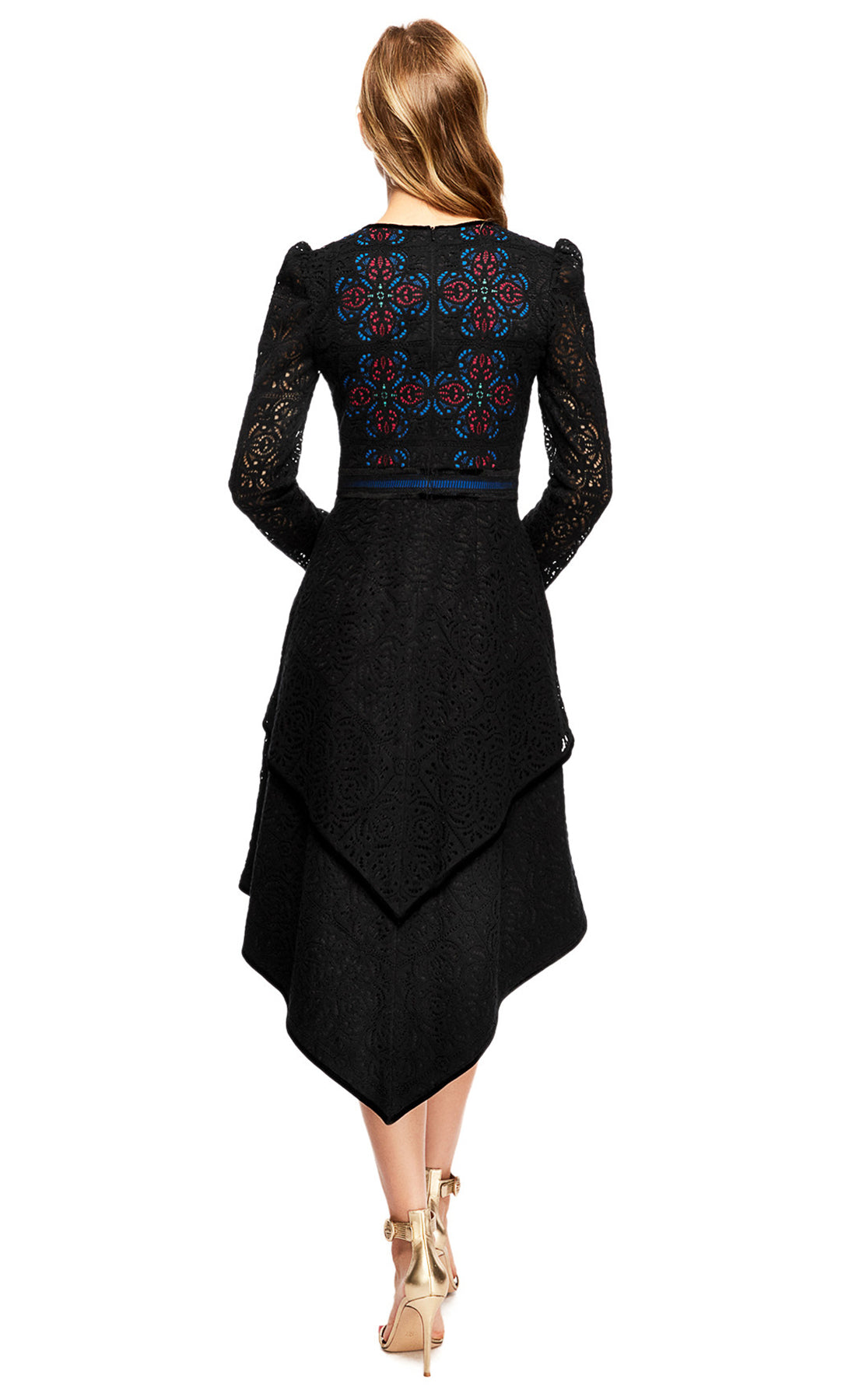 Vestido corto falda asimétrica Tadashi Shoji - Laila's Dress