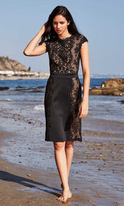 Vestido corto negro transparencias en costados - Laila's Dress
