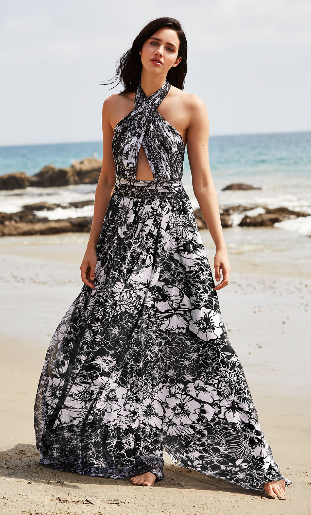 Vestido negro cruce en cuello - Laila's Dress