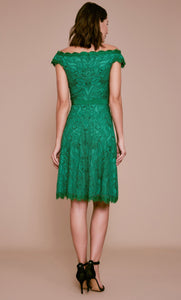 Vestido corto de encaje color verde - Laila's Dress