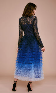 Vestido corto de tul color azul degradado - Laila's Dress