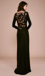 Vestido de noche manga larga color negro - Laila's Dress