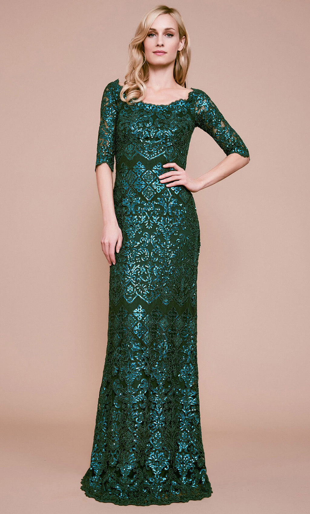 Vestido verde pino de encaje - Laila's Dress