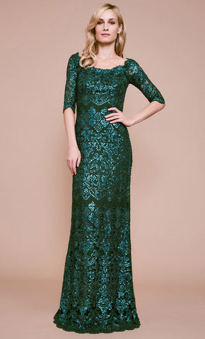 Vestido verde pino de encaje - Laila's Dress