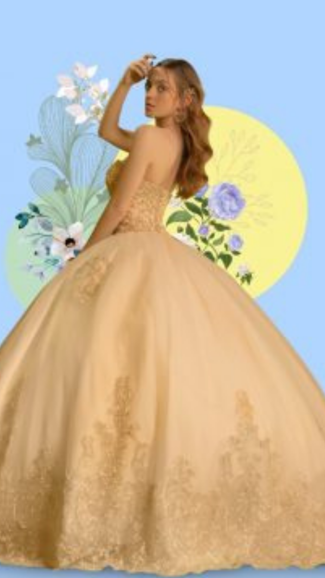 Vestido con escote corazón, tirantes desmontables y falda de tul