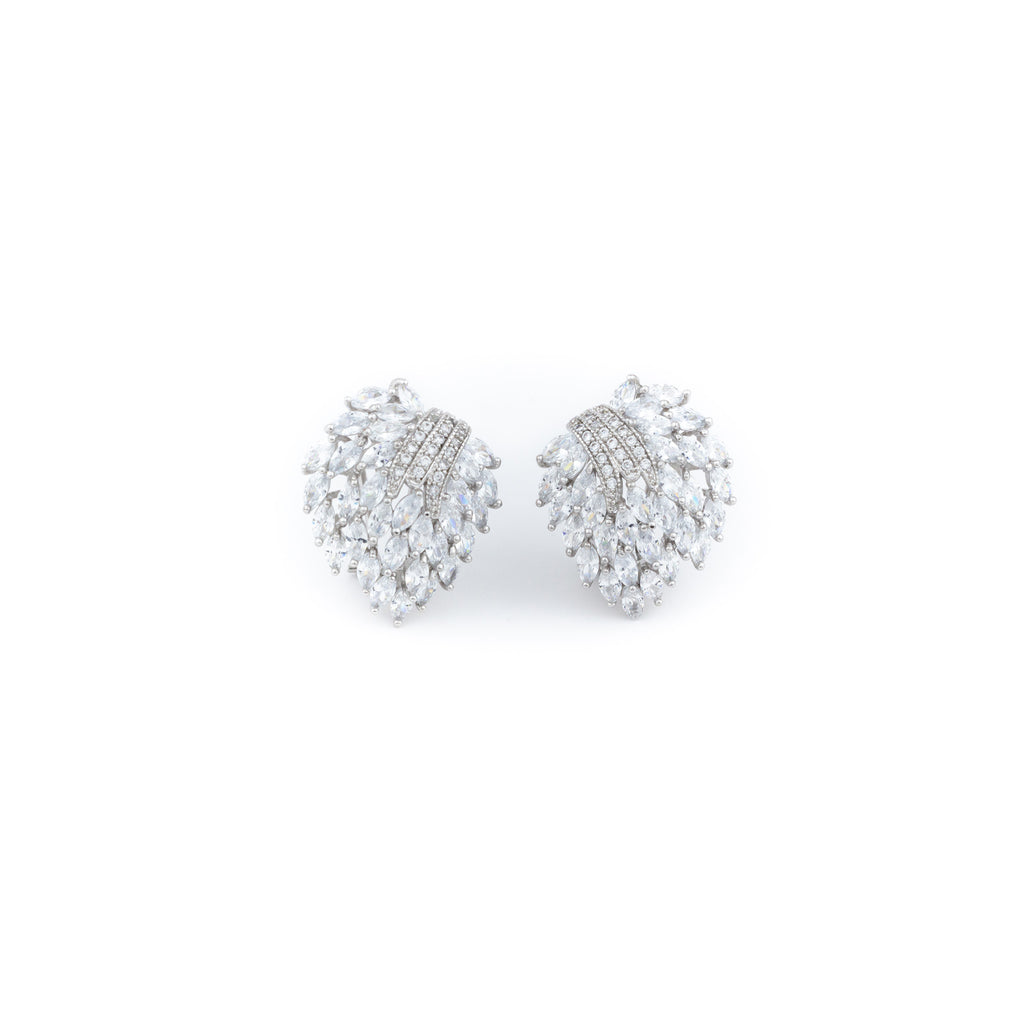 Aretes ramillete plateados - Laila's Dress