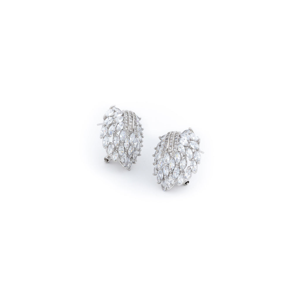 Aretes ramillete plateados - Laila's Dress