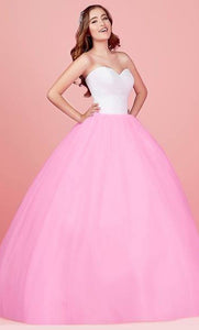 Vestido XV Años rosa con pedrería - Laila's Dress