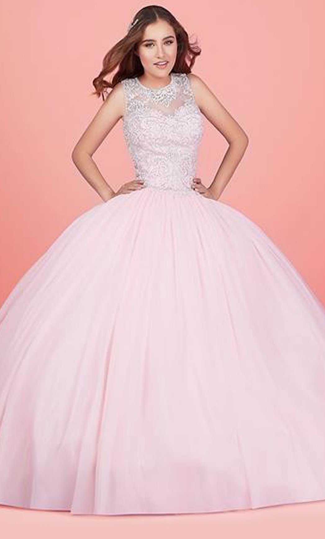 Vestido XV Años rosa espalda escotada - Laila's Dress