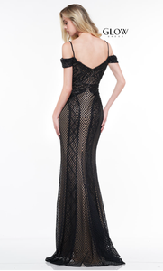 Vestido negro corte sirena con abertura - Laila's Dress