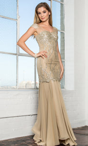 Vestido gold corte estilo sirena - Laila's Dress