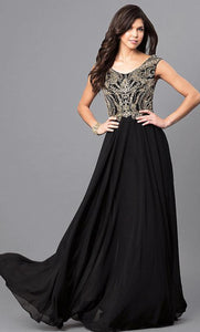 Vestido negro detallado con pedrería - Laila's Dress