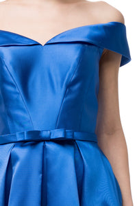 Vestido largo azul escote en hombros - Laila's Dress
