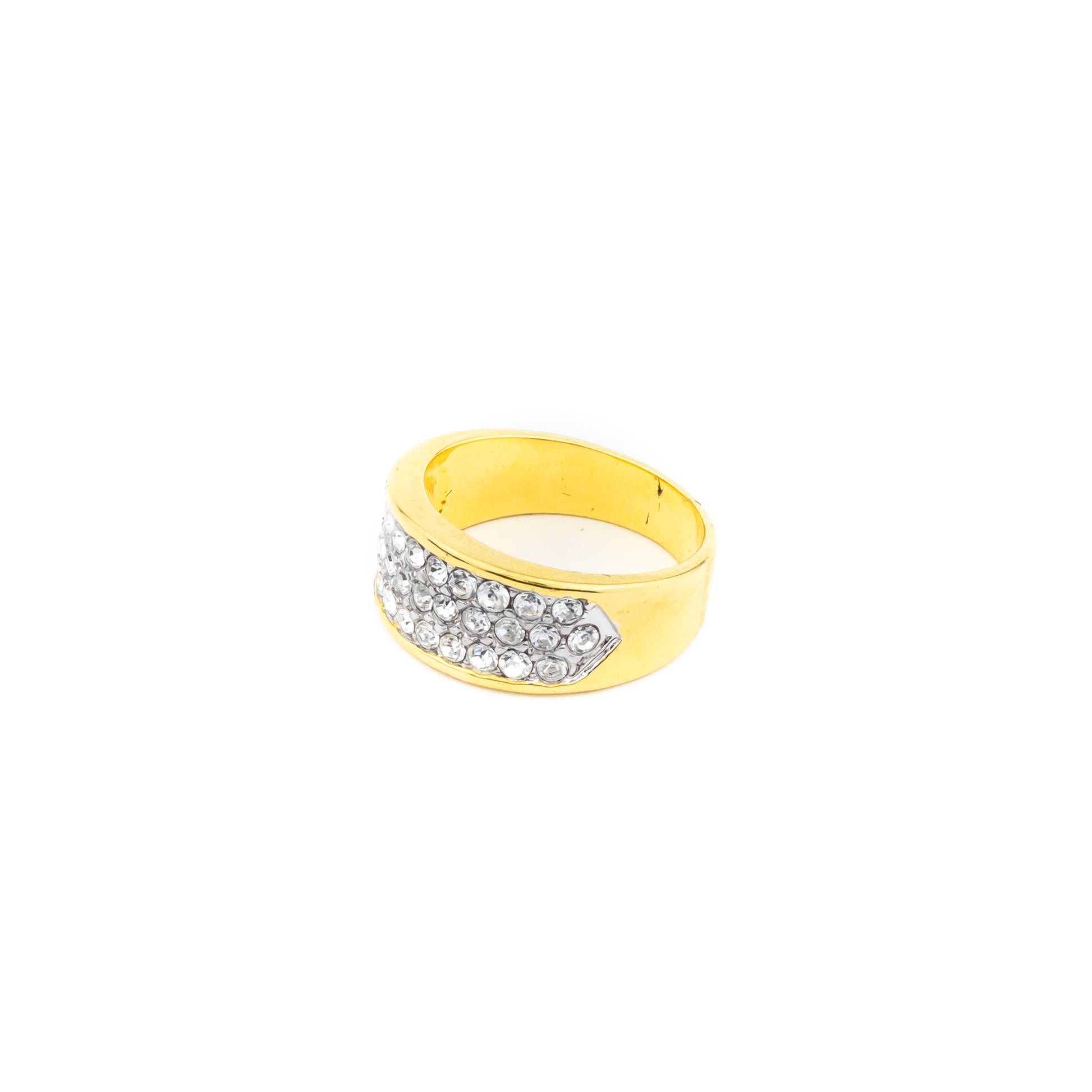 Anillo dorado con brillantes - Laila's Dress