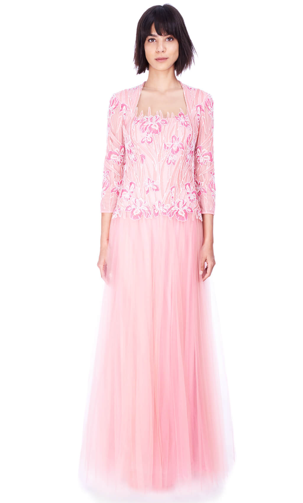 Vestido color rosa Manga tres cuartos - Laila's Dress