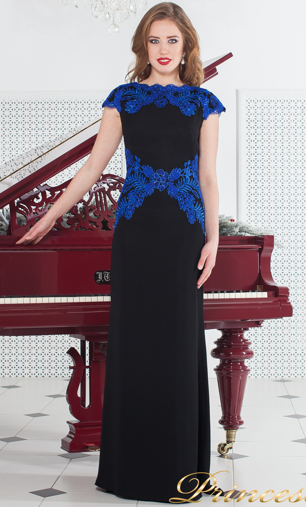 Vestido recto negro y azul - Laila's Dress