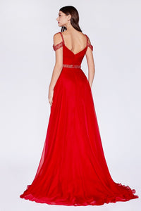 Vestido color rojo hombros caídos - Laila's Dress