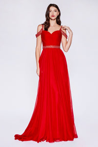 Vestido color rojo hombros caídos - Laila's Dress
