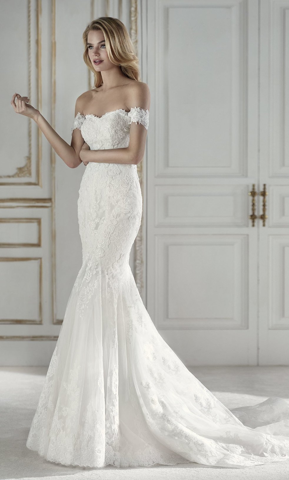 Vestido novia escote en hombros - Laila's Dress