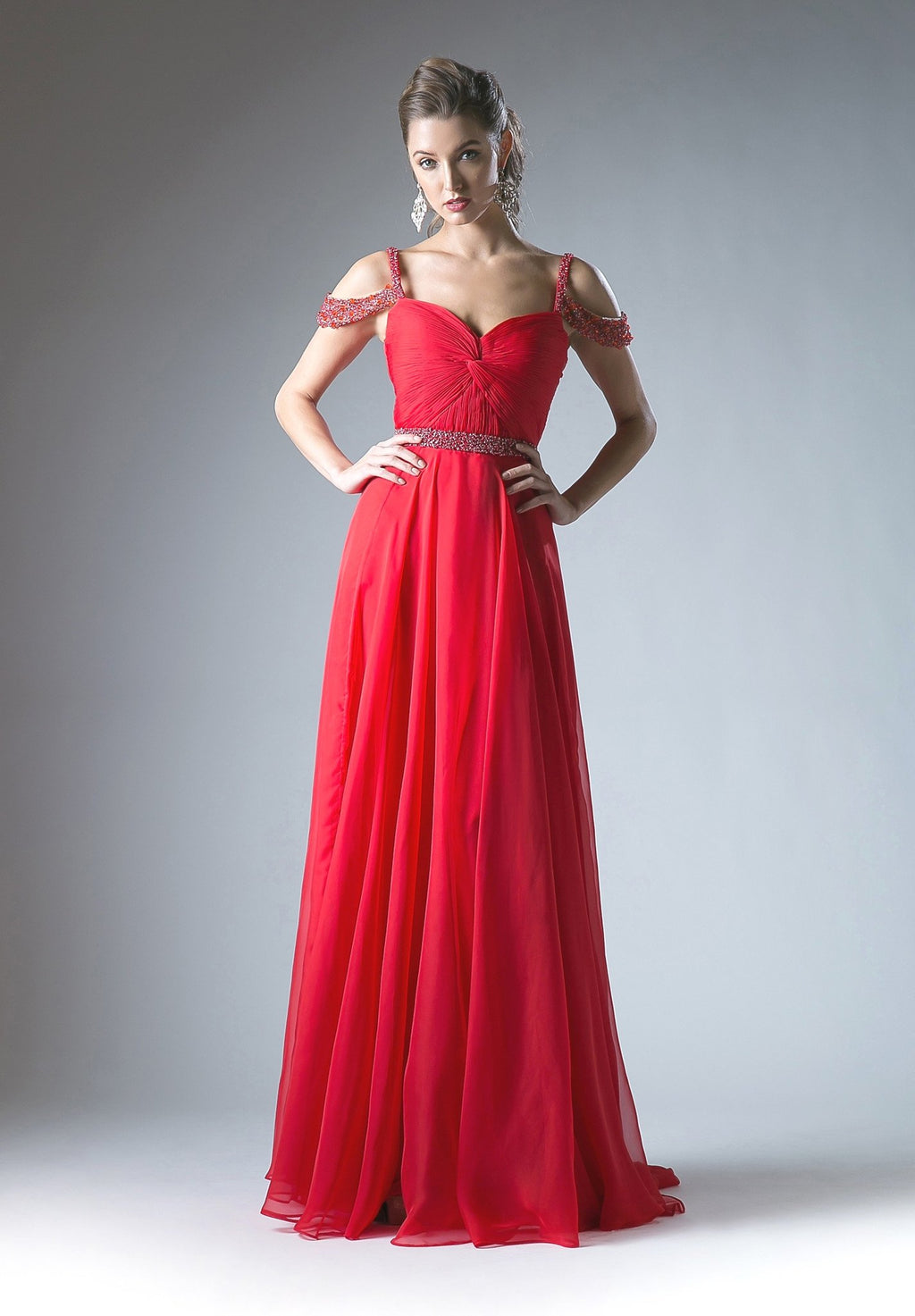 Vestido color rojo hombros caídos - Laila's Dress